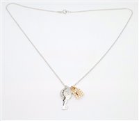 Collana Lorenza Gioielli Donna Fantasia in Oro bianco Zirconia CL657415 - CL657415